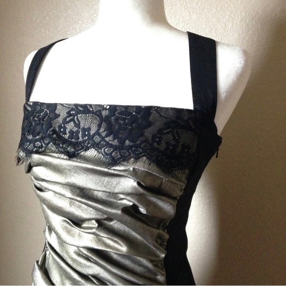 Jessica McClintock Ruched Front Cocktail Dress - Picture 6 of 17